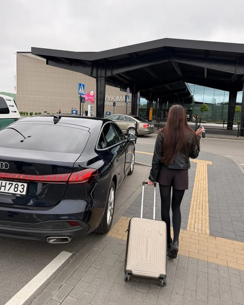 Audi pickup at Vilnius airport departures